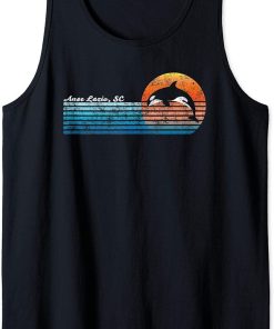 Vintage Anse Lazio, Retro 80s Orca Sunset Tank Top