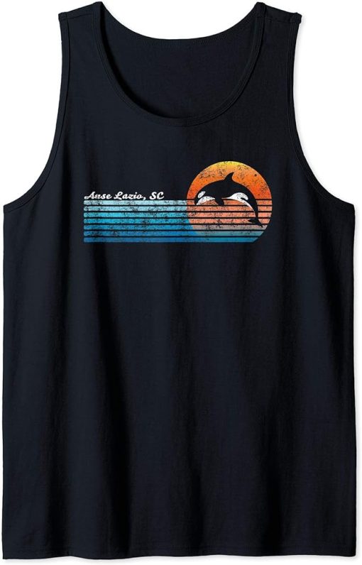 Vintage Anse Lazio, Retro 80s Orca Sunset Tank Top